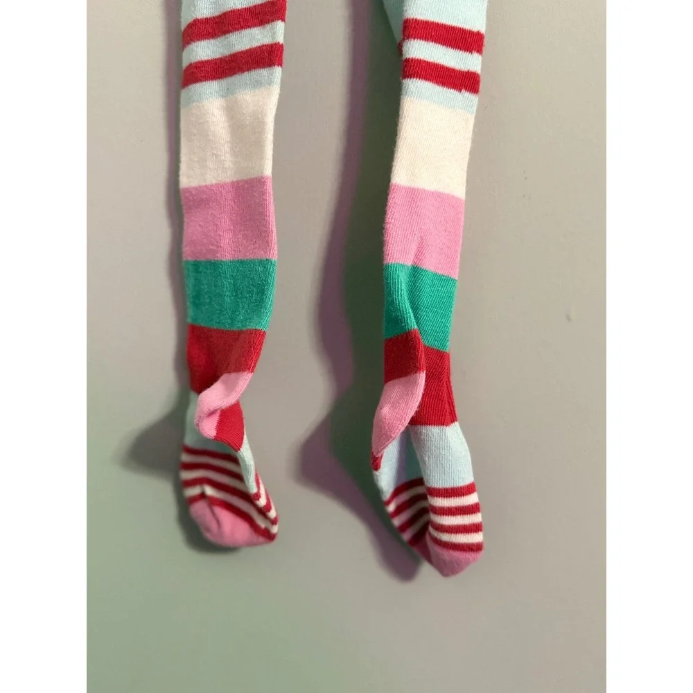 Matilda Jane Kids Tights Polka Dot‎ Stripe Footed Pants Toddler Size 2
